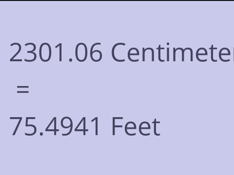 2301.06 CM TO FEET