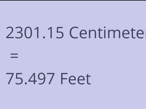 2301.15 CM TO FEET