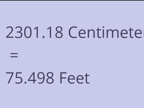 2301.18 CM TO FEET