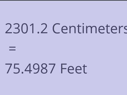 2301.2 CM TO FEET