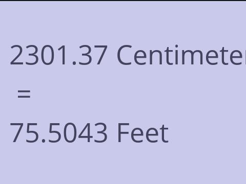 2301.37 CM TO FEET