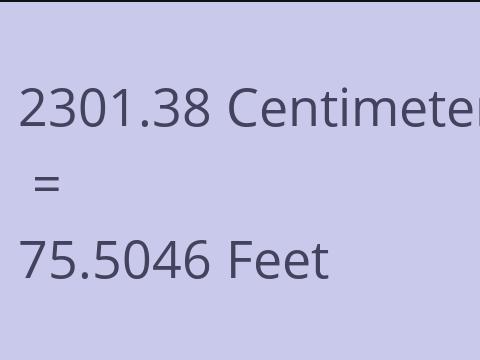 2301.38 CM TO FEET