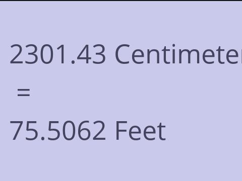 2301.43 CM TO FEET