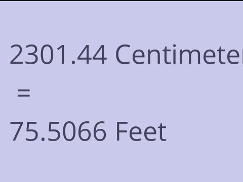 2301.44 CM TO FEET