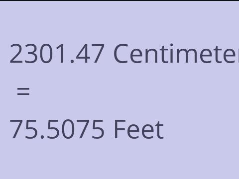2301.47 CM TO FEET
