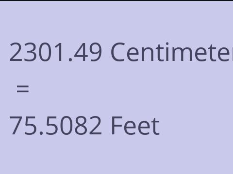 2301.49 CM TO FEET