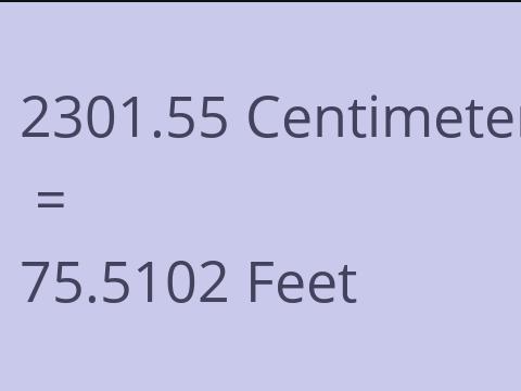 2301.55 CM TO FEET