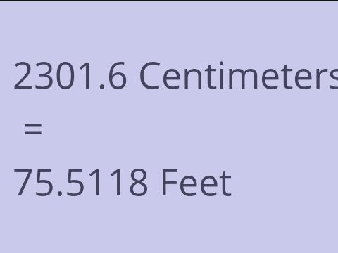 2301.6 CM TO FEET