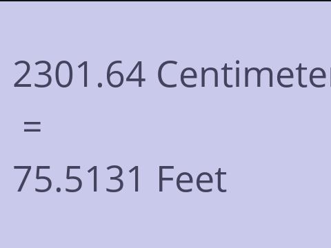 2301.64 CM TO FEET