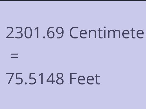 2301.69 CM TO FEET