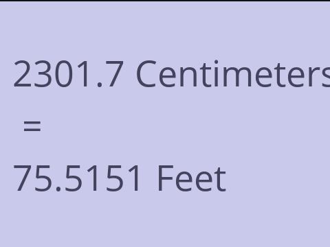 2301.7 CM TO FEET