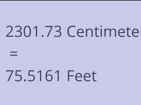 2301.73 CM TO FEET