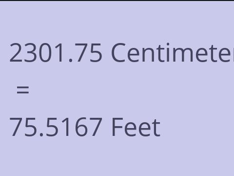 2301.75 CM TO FEET