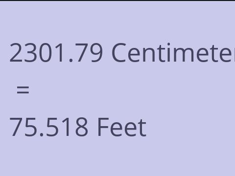 2301.79 CM TO FEET
