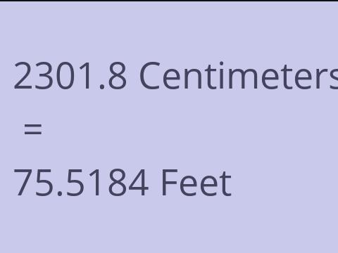 2301.8 CM TO FEET