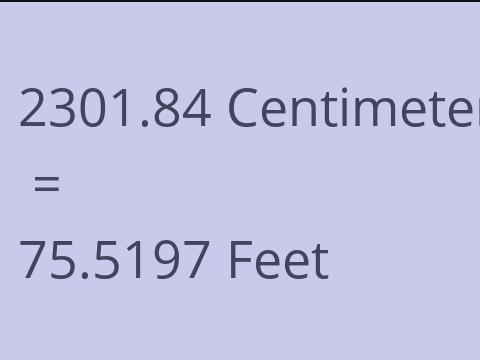 2301.84 CM TO FEET