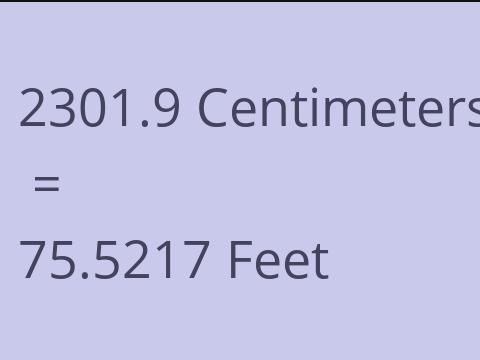 2301.9 CM TO FEET