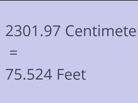 2301.97 CM TO FEET