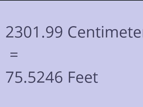 2301.99 CM TO FEET