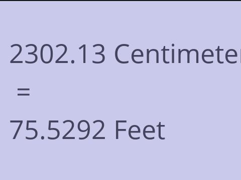 2302.13 CM TO FEET