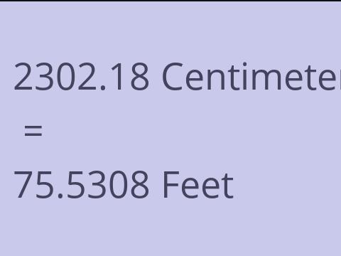 2302.18 CM TO FEET