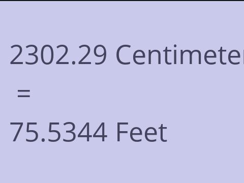 2302.29 CM TO FEET