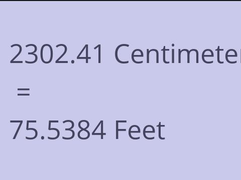 2302.41 CM TO FEET