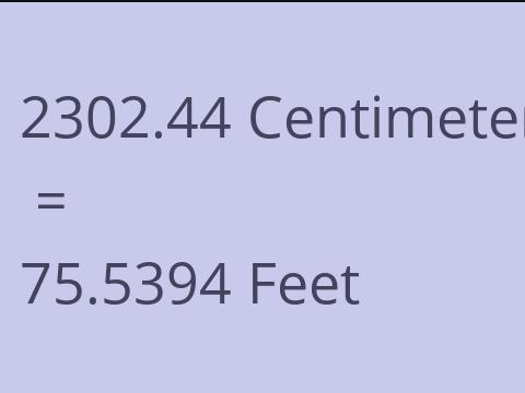 2302.44 CM TO FEET