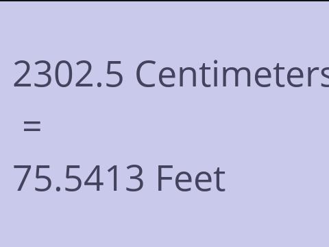 2302.5 CM TO FEET