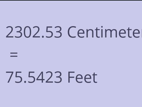 2302.53 CM TO FEET