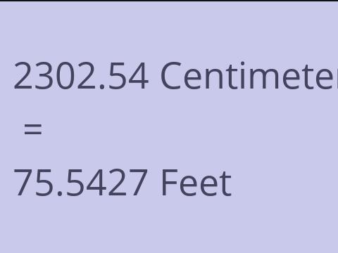2302.54 CM TO FEET