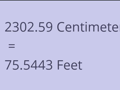2302.59 CM TO FEET