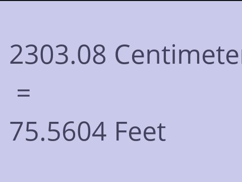 2303.08 CM TO FEET