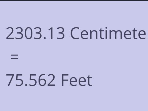 2303.13 CM TO FEET