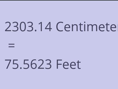 2303.14 CM TO FEET