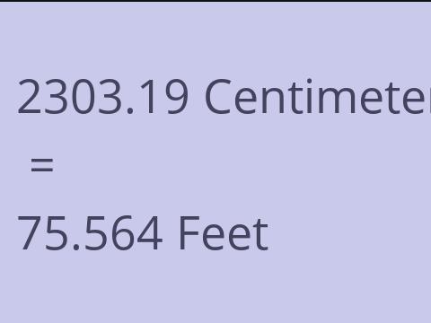 2303.19 CM TO FEET