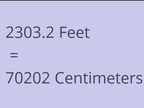 2303.2 FEET TO CM