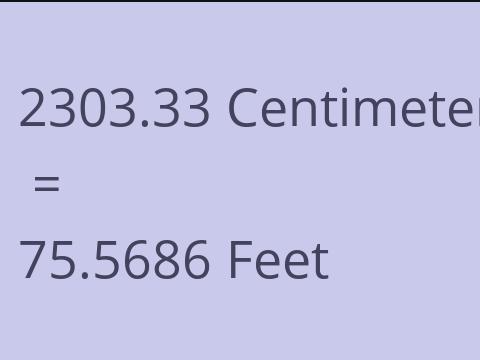 2303.33 CM TO FEET