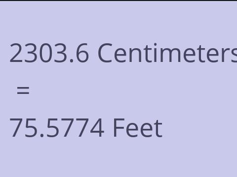 2303.6 CM TO FEET