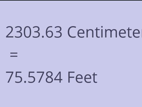 2303.63 CM TO FEET