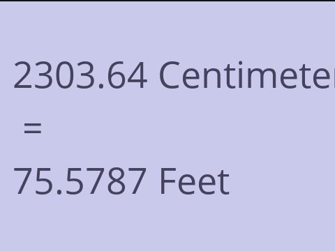 2303.64 CM TO FEET