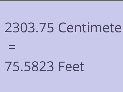 2303.75 CM TO FEET