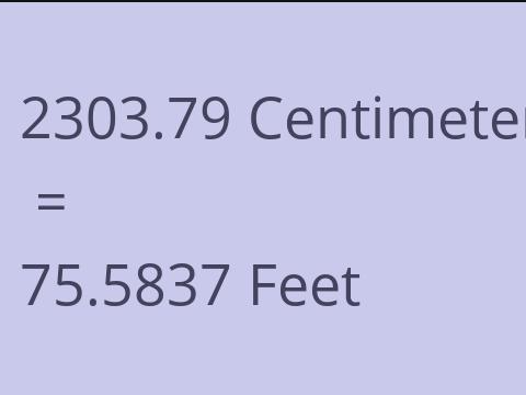 2303.79 CM TO FEET
