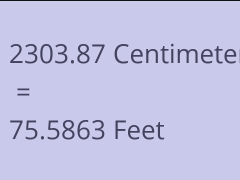 2303.87 CM TO FEET
