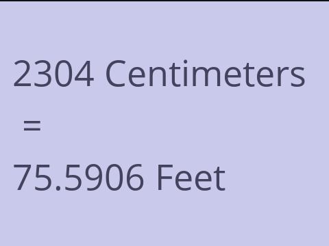 2304 CM TO FEET