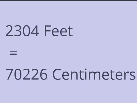 2304 FEET TO CM