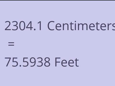 2304.1 CM TO FEET
