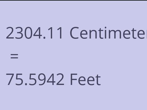 2304.11 CM TO FEET