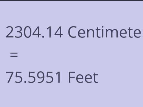 2304.14 CM TO FEET