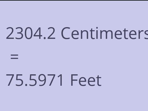 2304.2 CM TO FEET